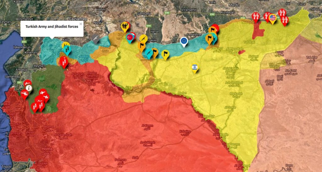 Interactive Syrian Civil War Map from https//syriancivilwarmap.com/