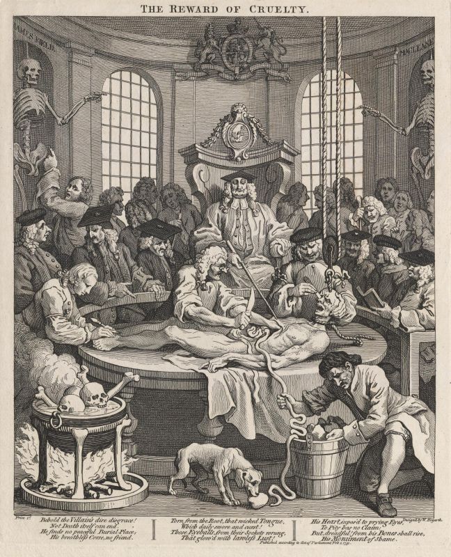 William Hogarth (1697–1764) The reward of cruelty, 1751 from series Four stages of cruelty