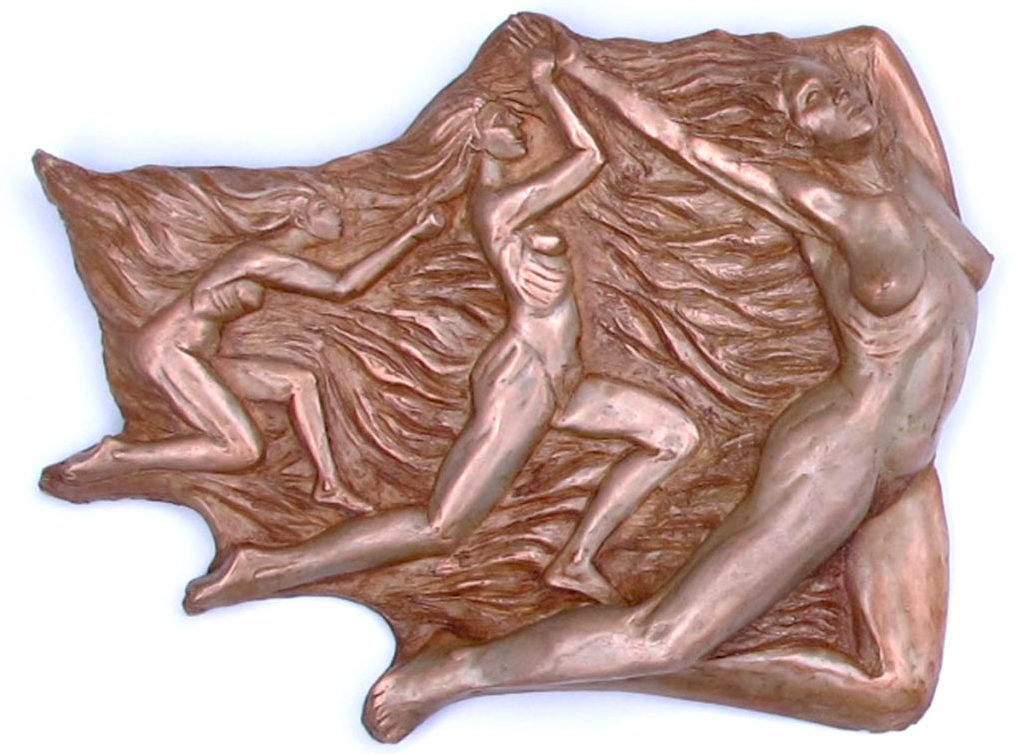 "Emergence" bronze sculpture by Michael Alfano